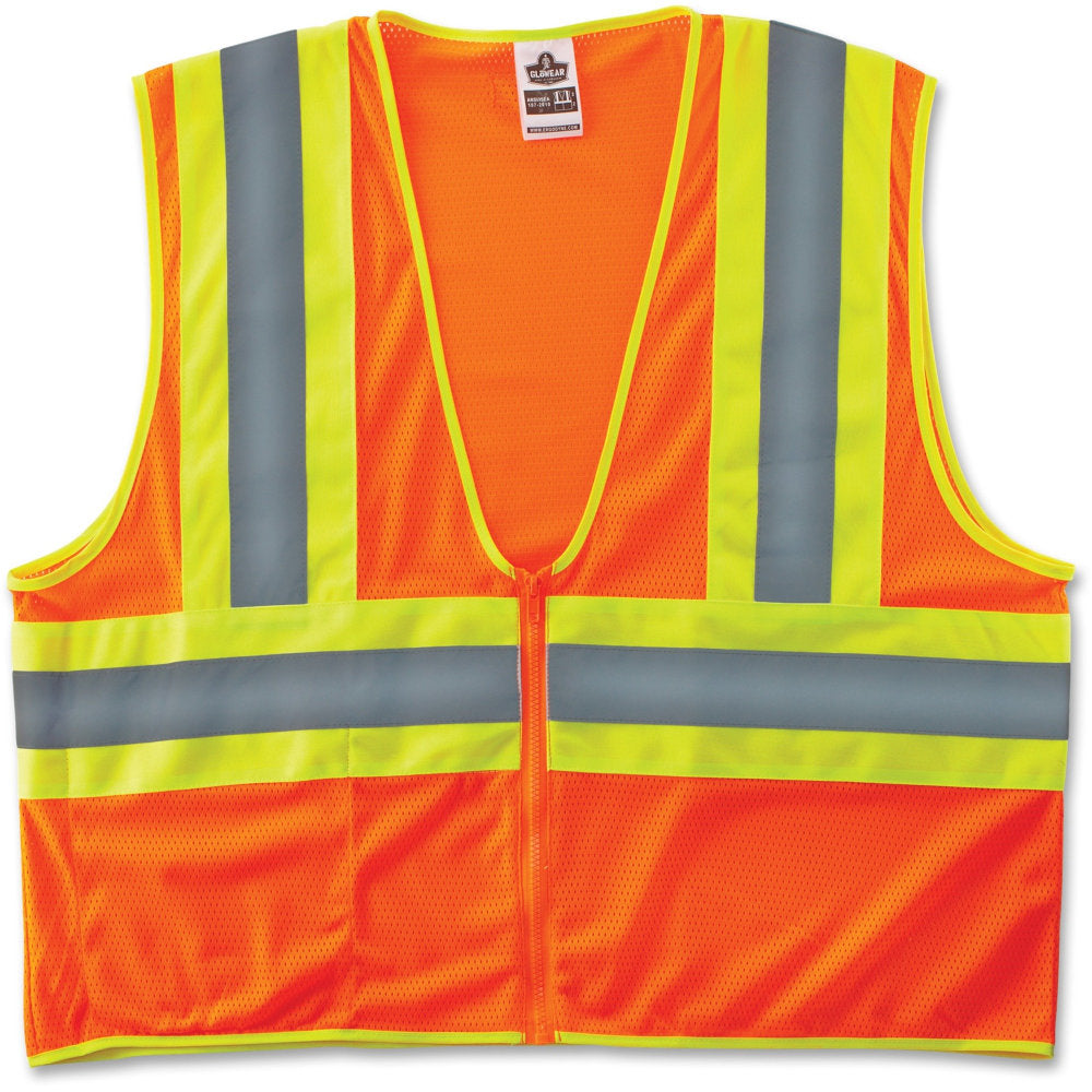 GloWear 8229Z L/XL Orange Type R Class 2 Economy Two-Tone Vest