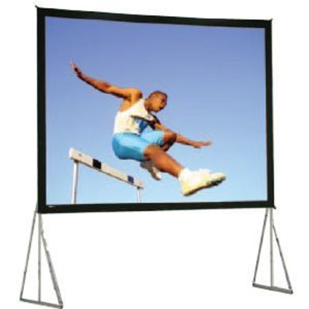 Da-Lite Heavy Duty Fast-Fold Deluxe Screen System HDTV Format - Projection screen with heavy duty legs - rear - 220in (220.5 in) - 16:9 - Dual Vision