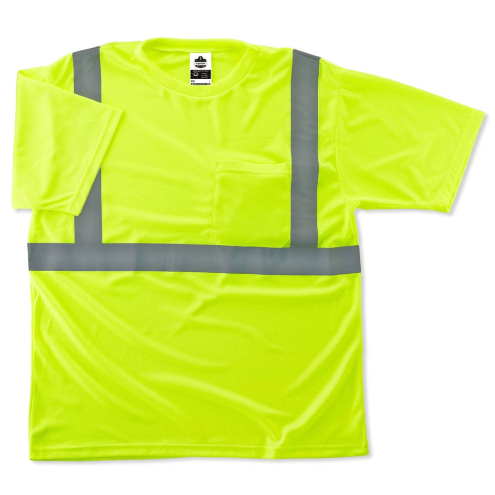 Ergodyne GloWear 8289 Type R Class 2 T-Shirt, 5X, Lime