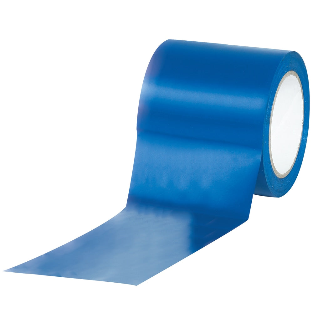 BOX Packaging Solid Vinyl Safety Tape, 3in Core, 4in x 36 Yd., Blue, Case Of 3