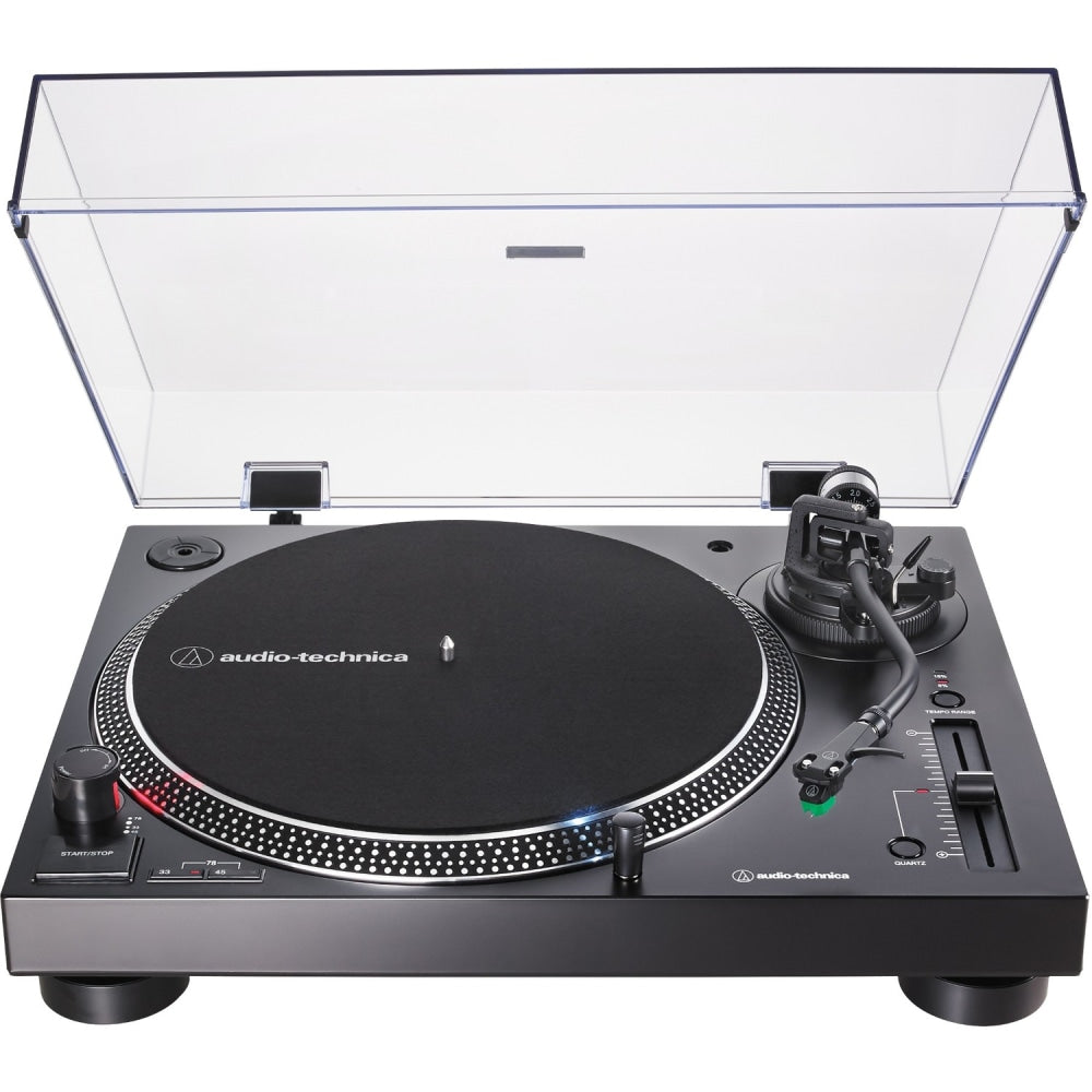 Audio-Technica Direct-Drive Turntable (Analog & USB) - Direct Drive - S-shaped Manual Tone Arm - 33.33, 45, 78 rpm - Analog MagneticDie-cast Aluminum Platter - Black - USB