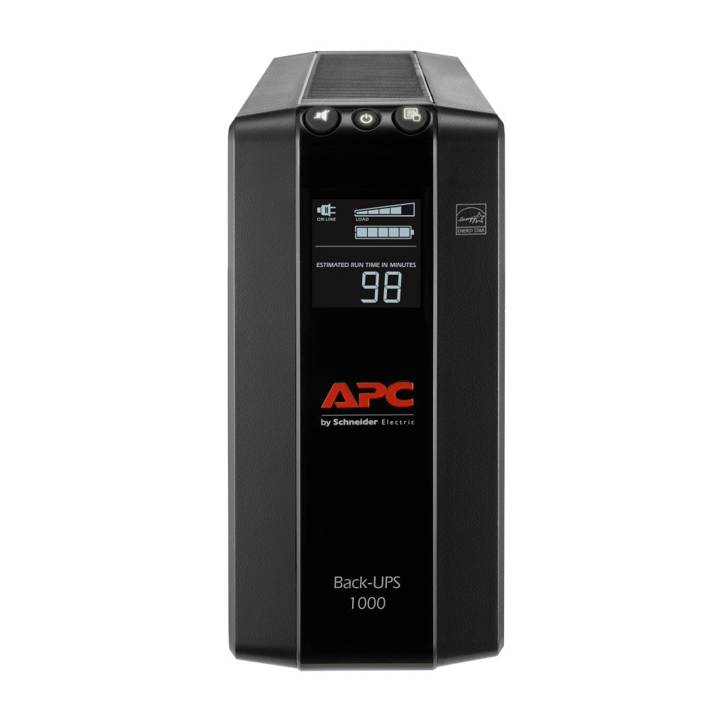 APC Back-UPS Pro BX Compact Tower Uninterruptible Power Supply, 8 Outlets, 1,000VA/600 Watts, BX1000M