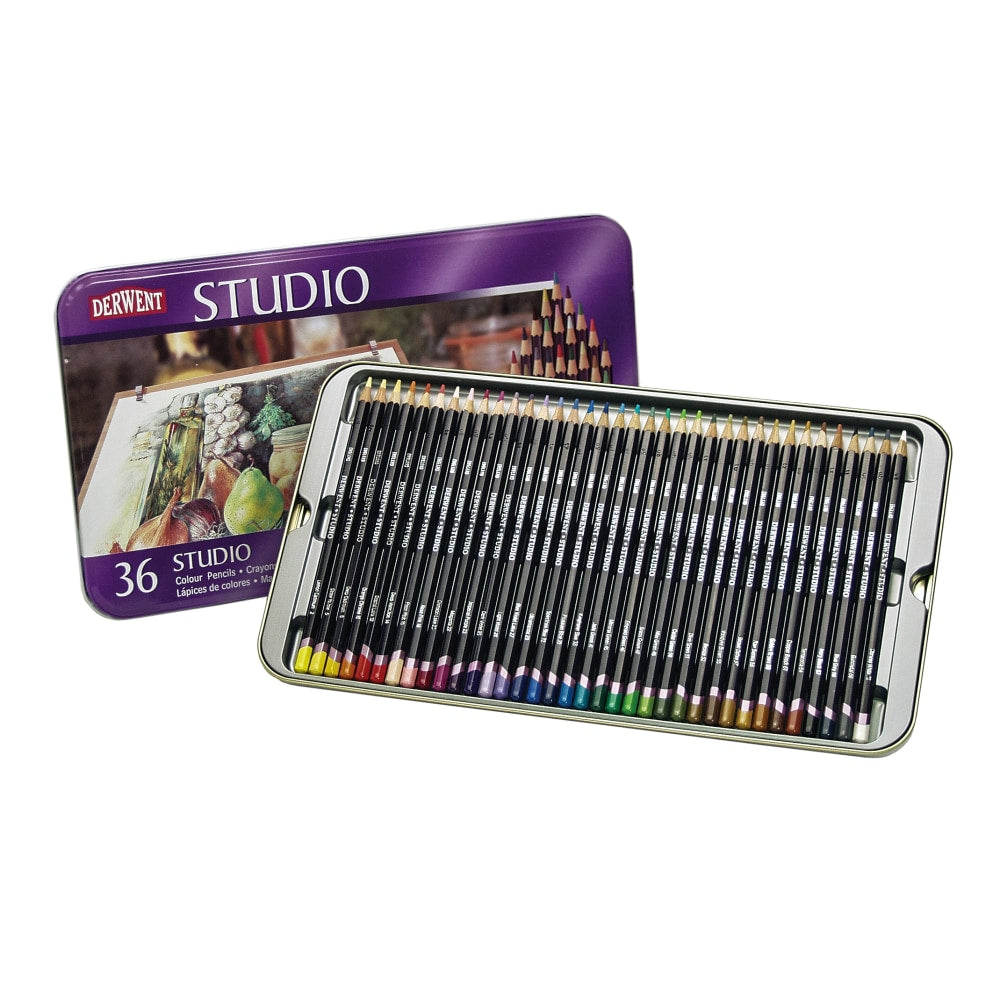 Derwent Studio Pencil Set, Assorted Colors, Set Of 36 Pencils