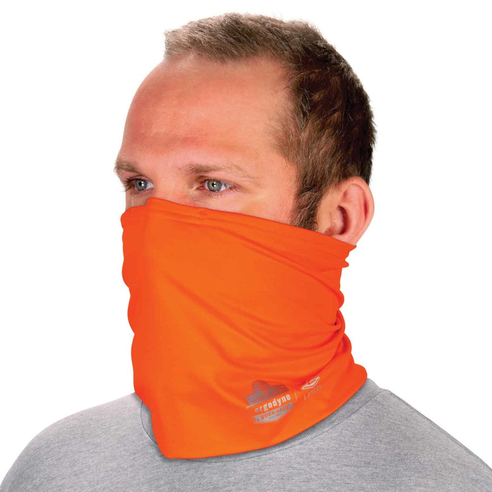 Ergodyne Chill-Its 6489 2-Layer Cooling Multi-Band Headband, 2X/3X, Hi-Vis Orange