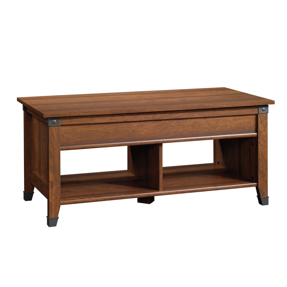 Sauder Carson Forge Lift-Top Coffee Table, 19inH x 43-1/8inW x 19-1/2inD, Washington Cherry