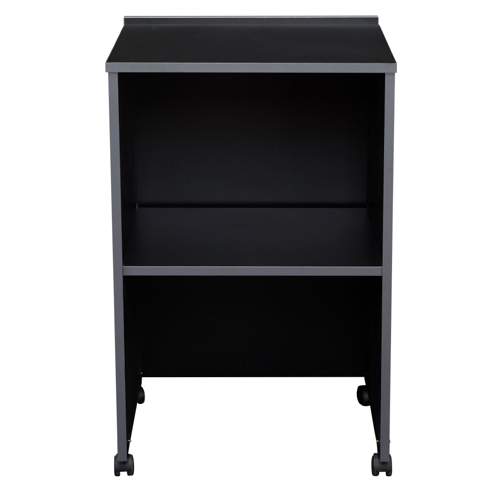 Oklahoma Sound 112 Series AV Cart/Lectern Base, 33-3/4inH x 21-1/8inW x 17-1/2inD, Black