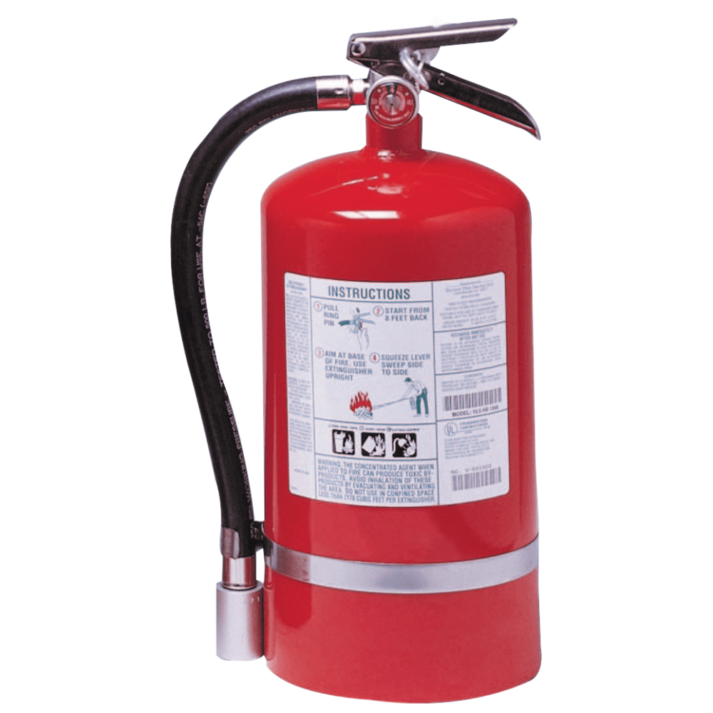 Halotron I Fire Extinguishers, For Class B and C Fires, 15 1/2 lb Cap. Wt.