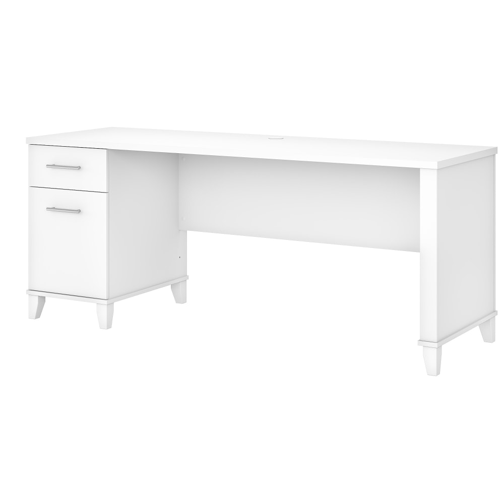 Bush Furniture Somerset Office 72inW Computer Desk With Drawers, White, Standard Delivery