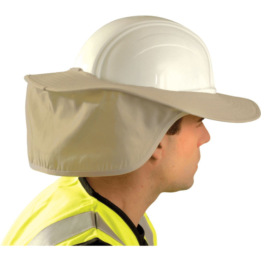 Stow Away Hard Hat Shade, Khaki, Most Full Brim