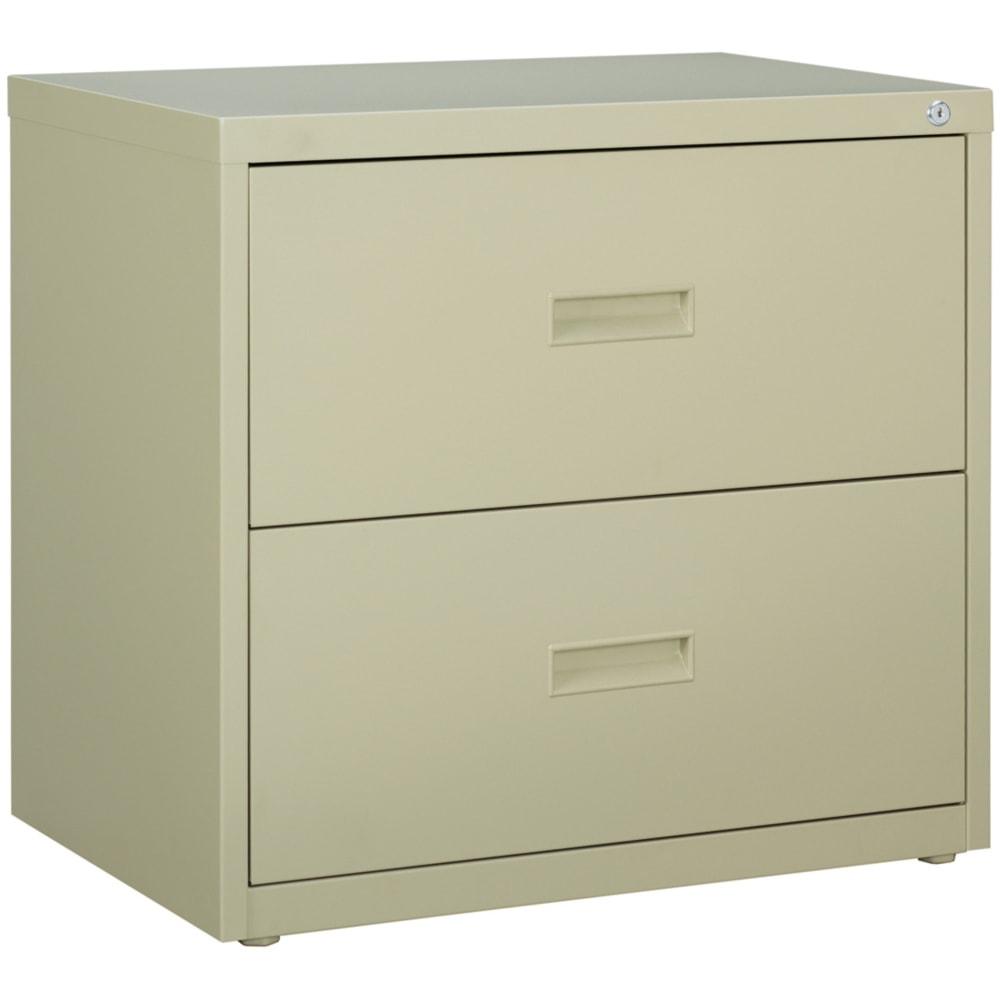 Lorell 30inW x 18-5/8inD Lateral 2-Drawer File Cabinet, Putty