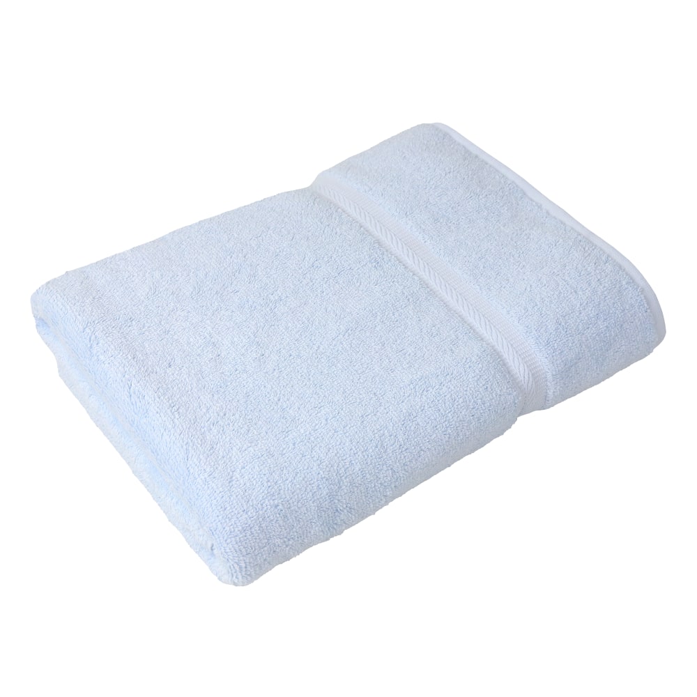 1888 Mills Premier Bath Towels, 27in x 54in, Light Blue, Pack Of 48 Towels