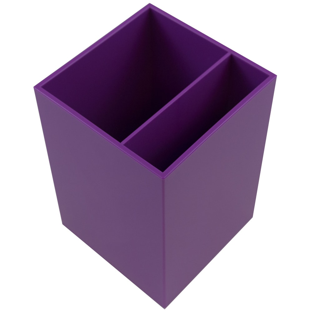 JAM Paper Pen Holder, 3-7/8inH x 2-3/4inW x 2-3/4inD, Purple