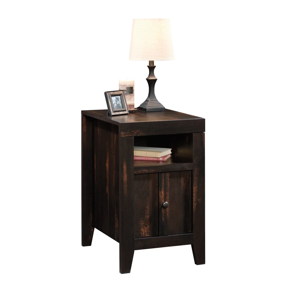 Sauder Dakota Pass Side Table, 26-1/2inH x 16-1/2inW x 21-1/2inD, Char Pine