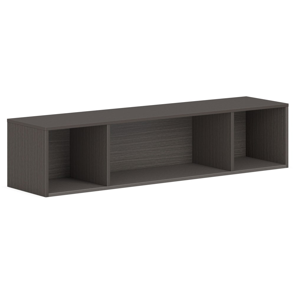 HON Mod Wall Mounted Storage | Open | 60inW | Slate Teak Finish - 60in x 14in39.8in - Finish: Slate Teak