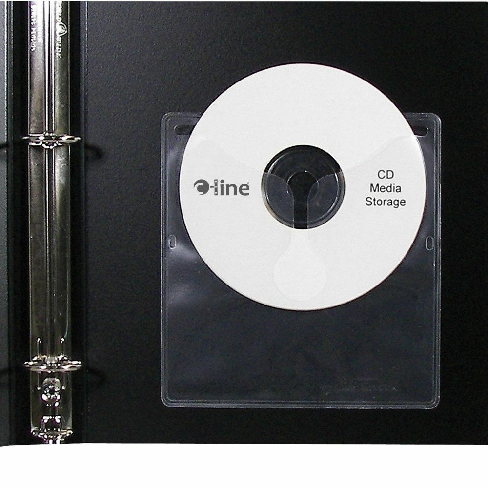 C-Line Self-Adhesive CD Holder, 5 1/3 x 5 2/3, 10/PK