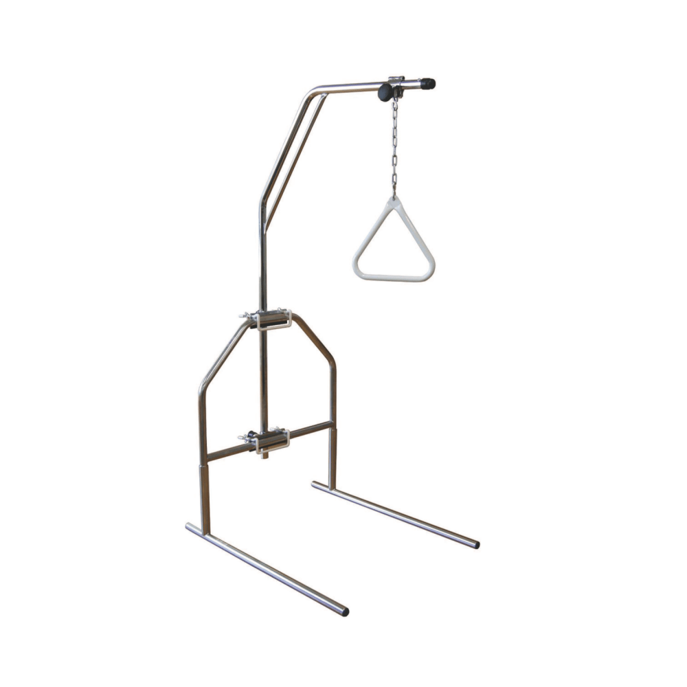 Medline Standard Trapeze Bar, Fixed, Without Base, Chrome