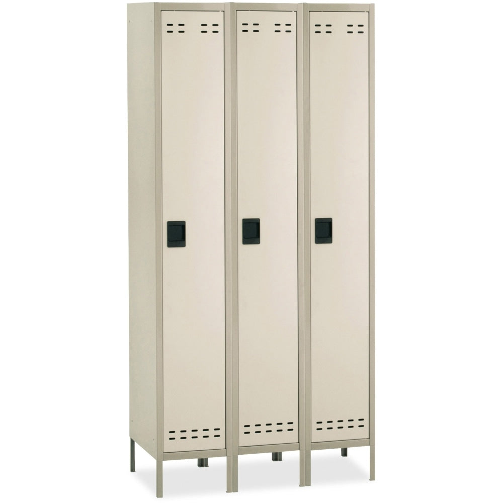 Safco Storage Lockers, Single-Tier, Bank Of 3, Tan