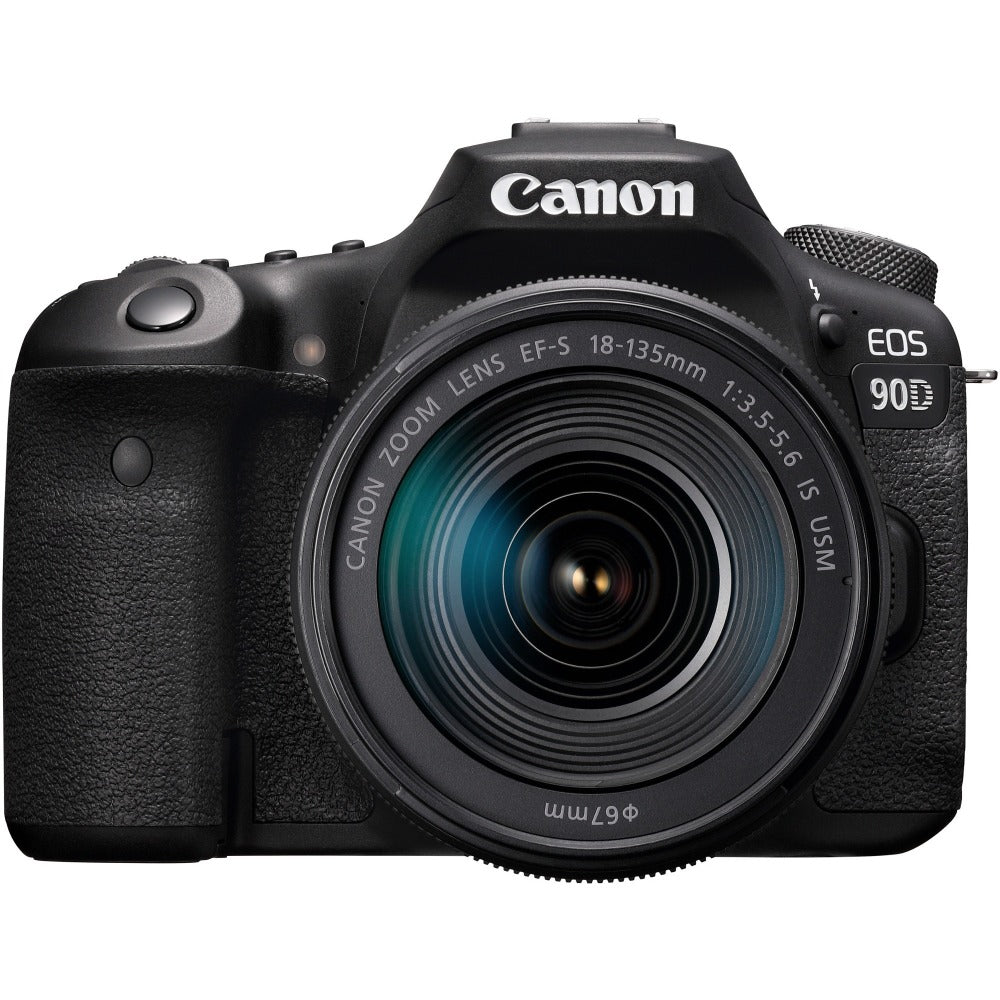 Canon EOS 90D 33 Megapixel Digital SLR Camera with Lens - 0.71in - 5.31in - Black - Autofocus - 3in Touchscreen LCD - 7.5x Optical Zoom - 6960 x 4640 Image - 3840 x 2160 Video - HD Movie Mode - Wireless LAN