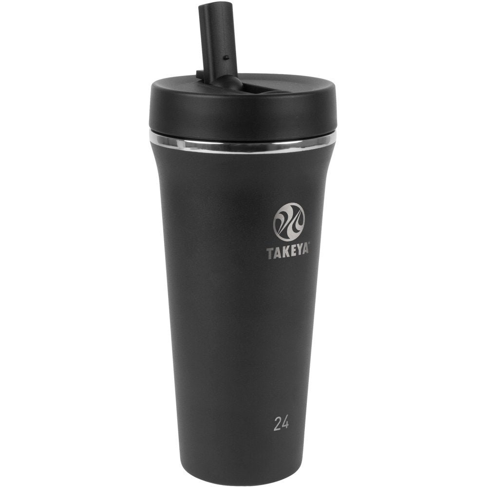 Takeya Reusable Straw Tumbler, 24 Oz, Onyx