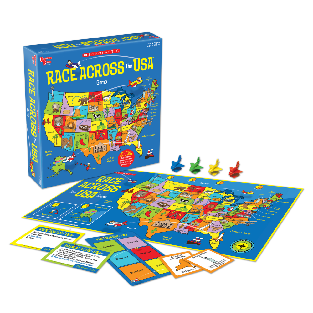 University Games Scholastic Race Across the USA Game