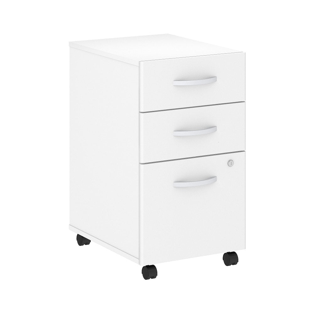 Bush Business Furniture Studio C 20-1/4inD Vertical 3-Drawer Mobile File Cabinet, White, Delivery