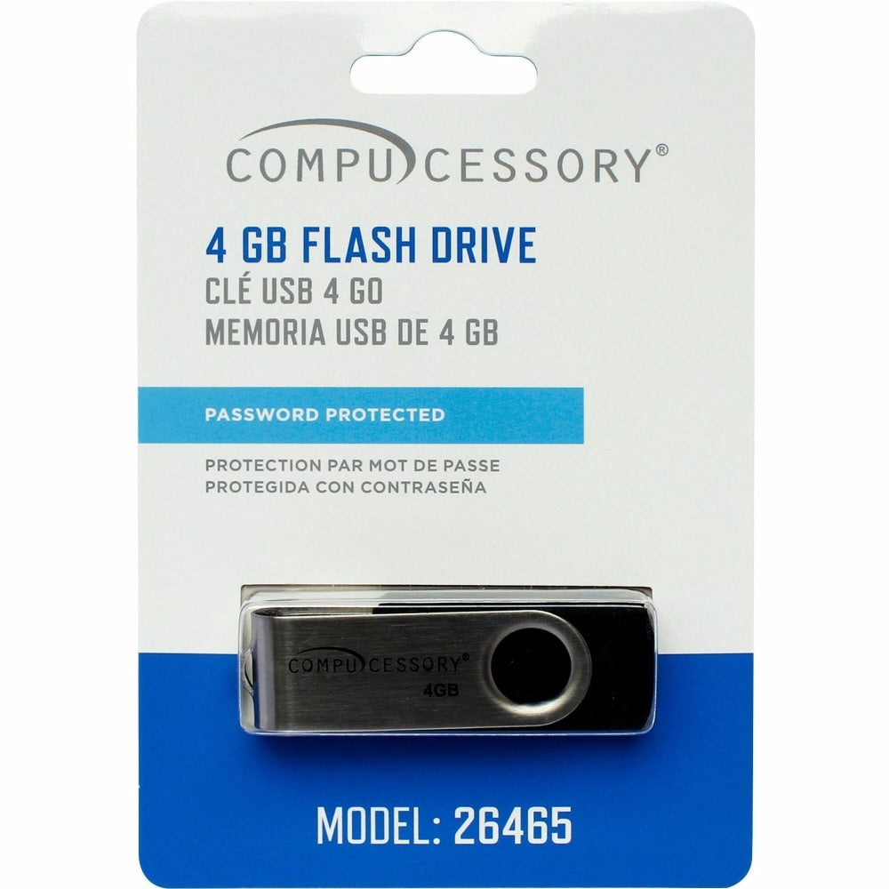 Compucessory Password Protected Flash Drive, 4GB