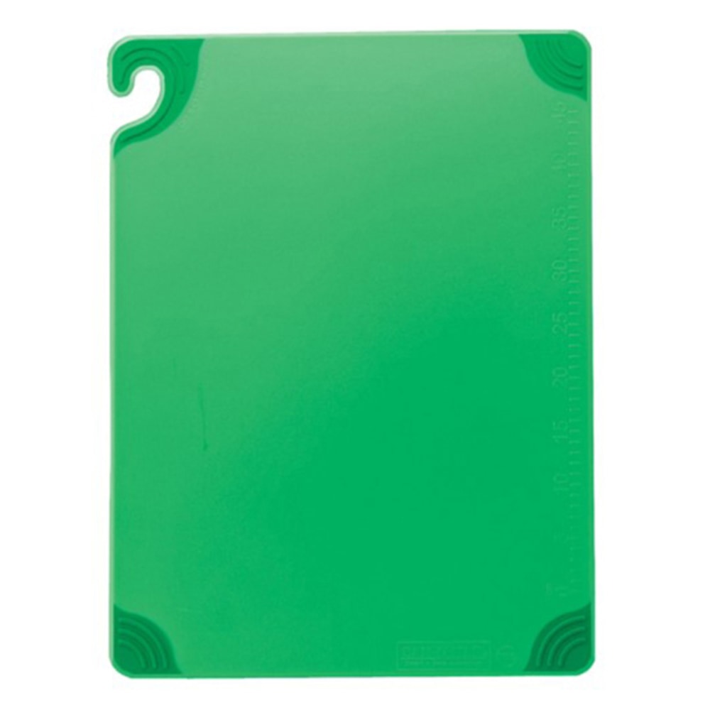 San Jamar Saf-T-Grip Cutting Board, 1/2inH x 15inW x 20inD, Green