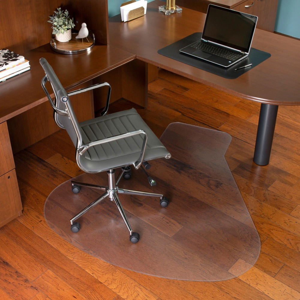 ES Robbins EverLife Workstation Vinyl Chair Mat For Hard Floors, 66in x 60in, Clear