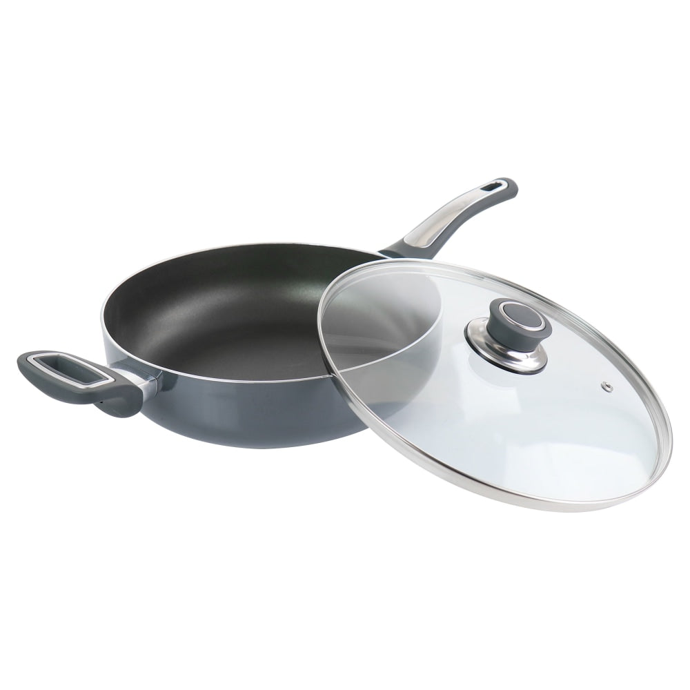 Oster 3.5-Quart Aluminum Saute Pan With Lid, Gray