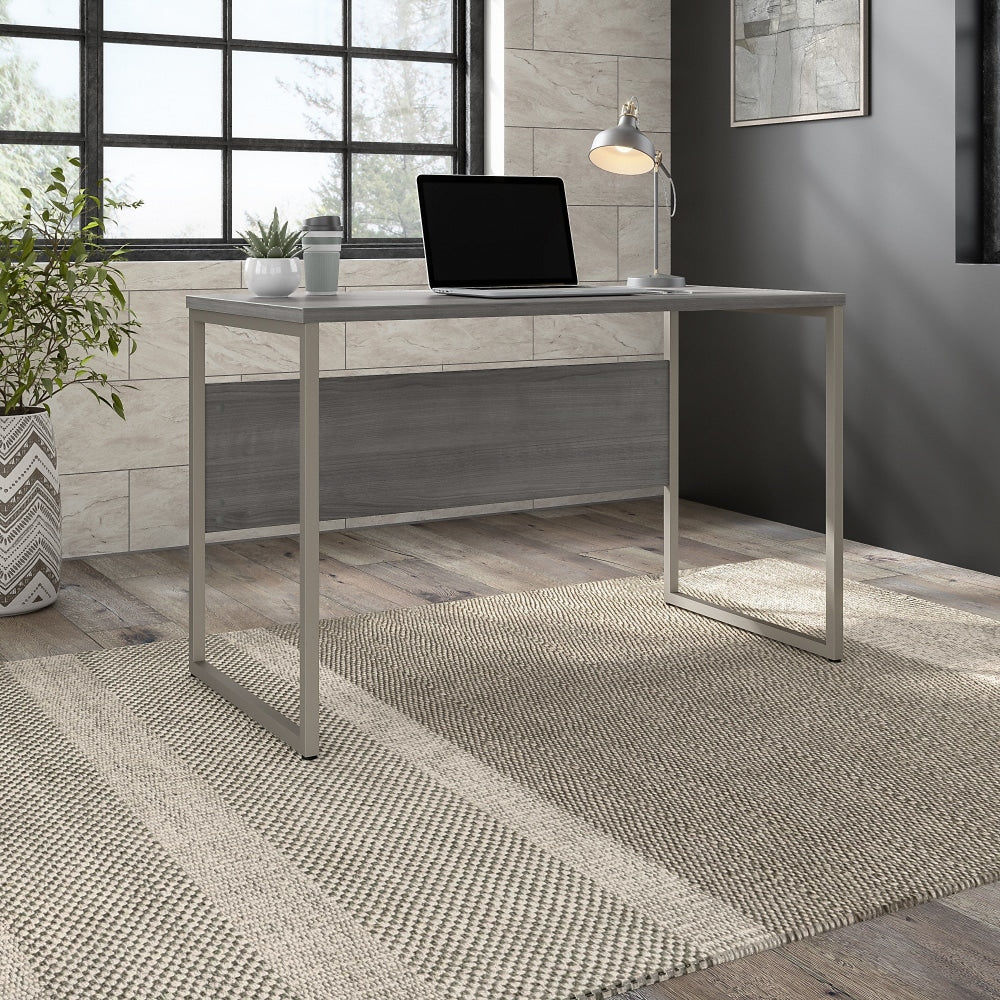 Bush Business Furniture Hybrid 48inW x 24inD Computer Table Desk With Metal Legs, Platinum Gray, Standard Delivery