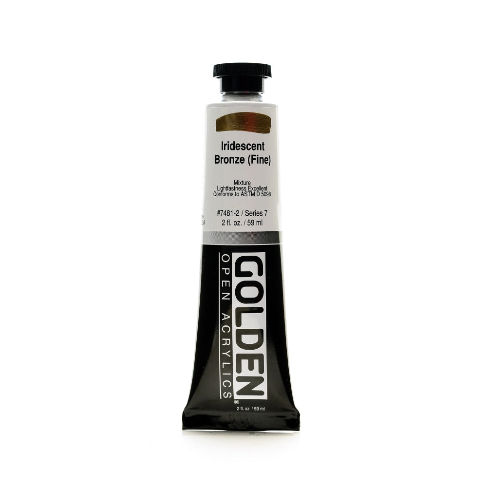 Golden OPEN Acrylic Paint, 2 Oz Tube, Iridescent Bronze (Fine)