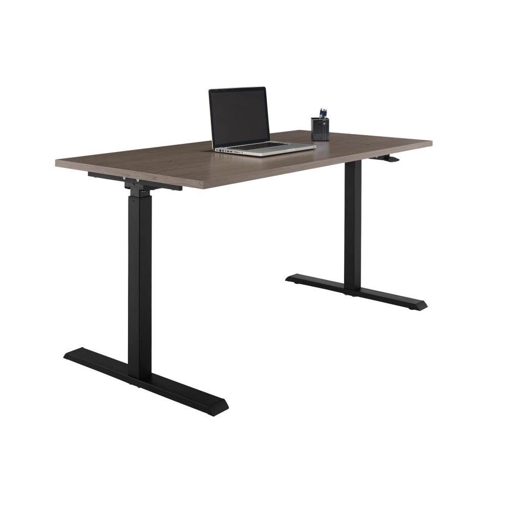 Realspace Magellan 60inW Pneumatic Height-Adjustable Standing Desk, Gray