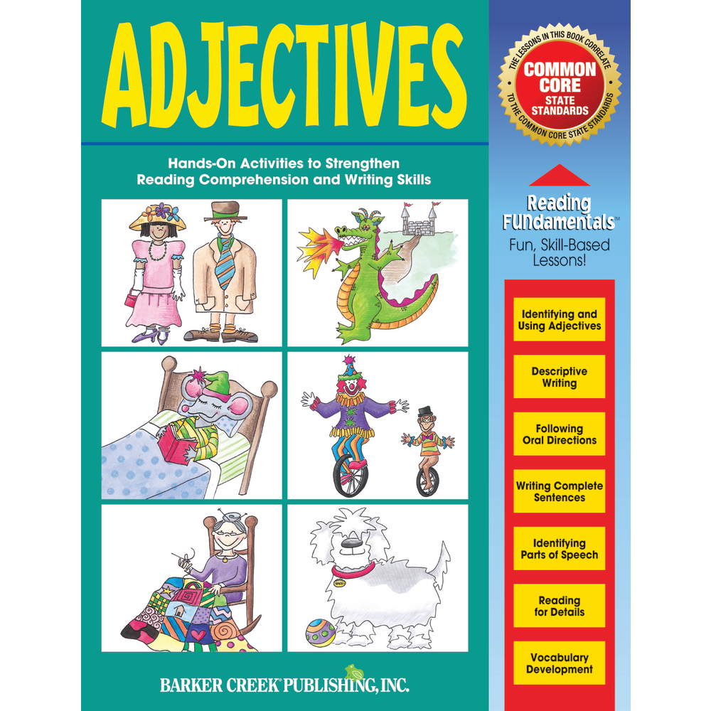 Barker Creek Grammar Activity Book, Adjectives, Grades 1 To College