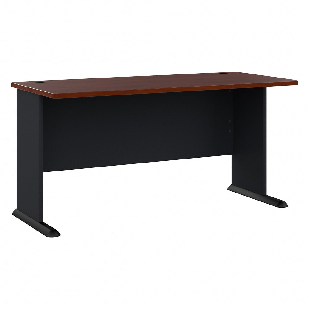 Bush Business Furniture Office Advantage 60inW Computer Desk, Hansen Cherry/Galaxy, Standard Delivery