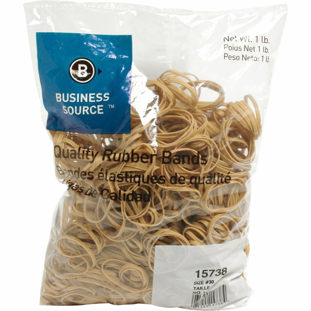 Business Source Quality Rubber Bands - Size: #30 - 2in Length x 0.1in Width - Sustainable - 1 / Pack - Rubber - Crepe