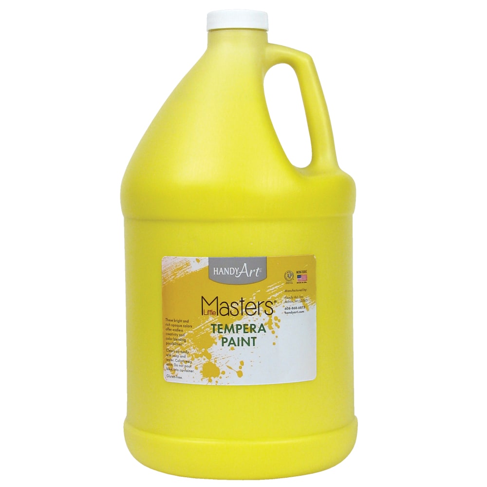 Little Masters Tempera Paint, 128 Oz, Yellow, Pack Of 2