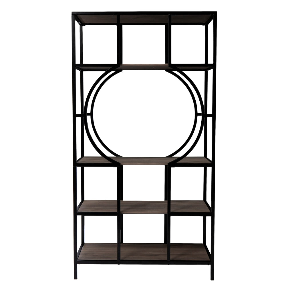 SEI Furniture Tyberton 69inH 5-Tier Bookcase, Brown