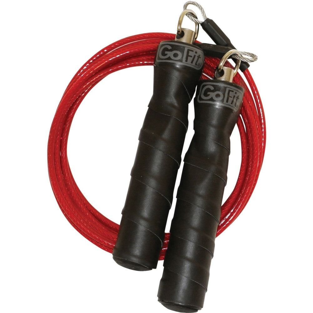 GoFit Pro Cable Rope - 108in Length - Red - Steel