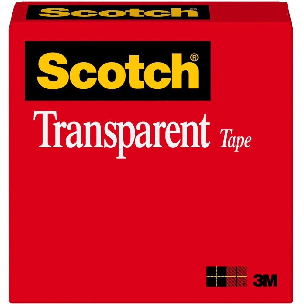 Scotch Transparent Tape, 3/4in x 1,296in, Clear