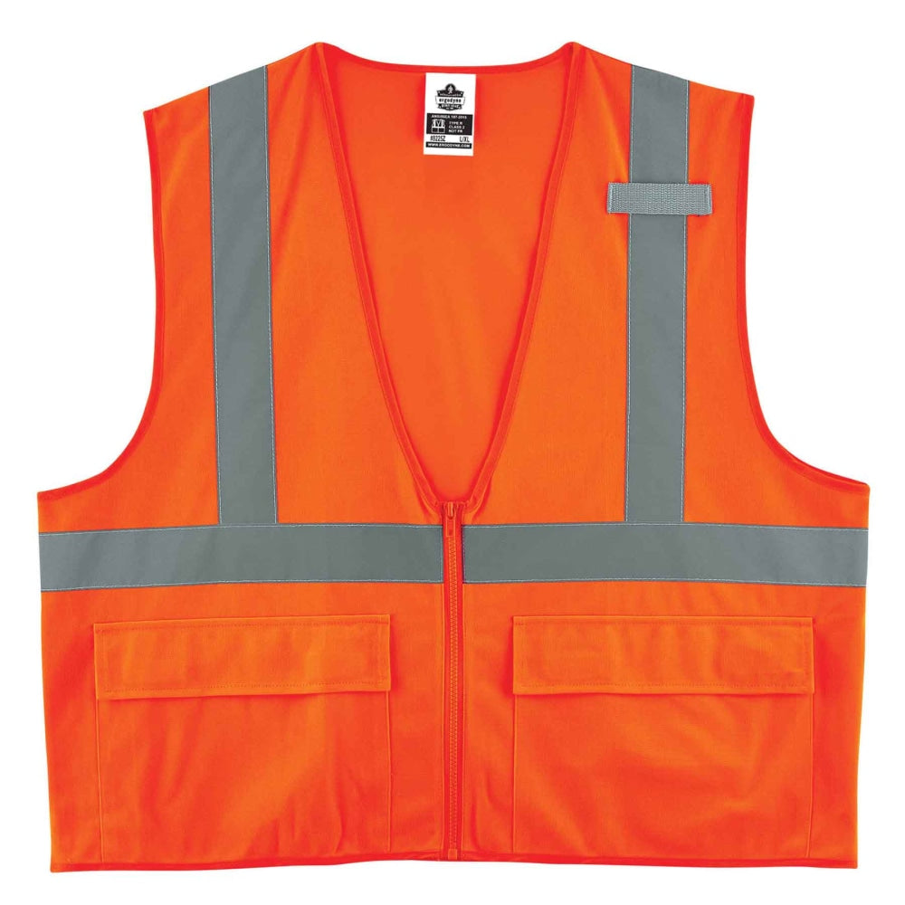 Ergodyne GloWear Safety Vest, Standard Solid, Type-R Class 2, Small/Medium, Orange, 8225Z