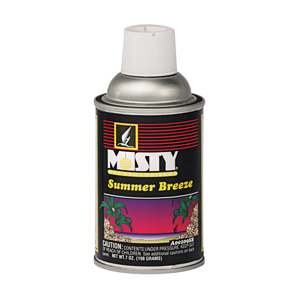 MISTY Summer Breeze Air Dispenser Refill, 7 Oz, Summer Breeze, Carton Of 12