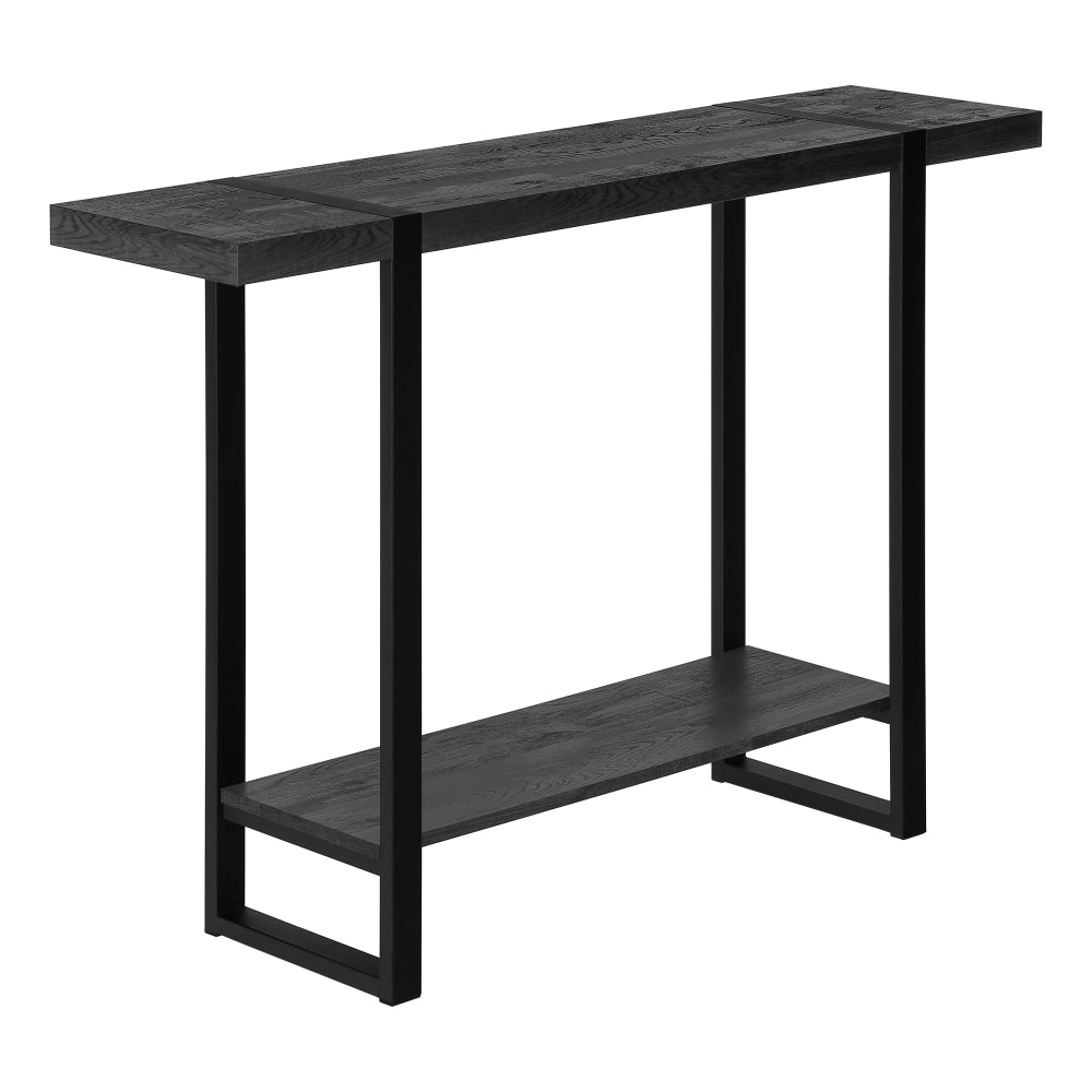 Monarch Specialties Jaylon Accent Table, 32inH x 47-1/4inW x 12inD, Black