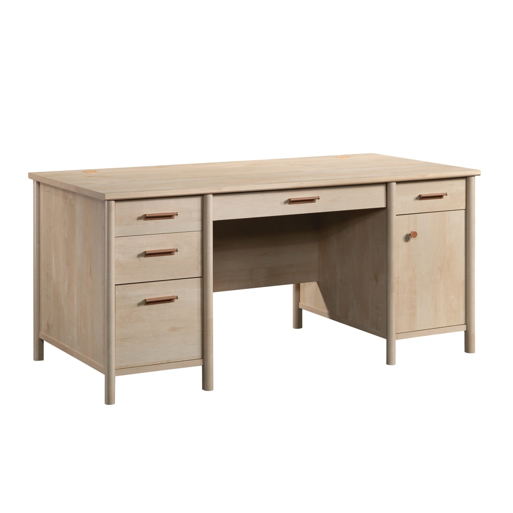 Sauder Whitaker Point 66inW Executive Computer Desk, Natural Maple