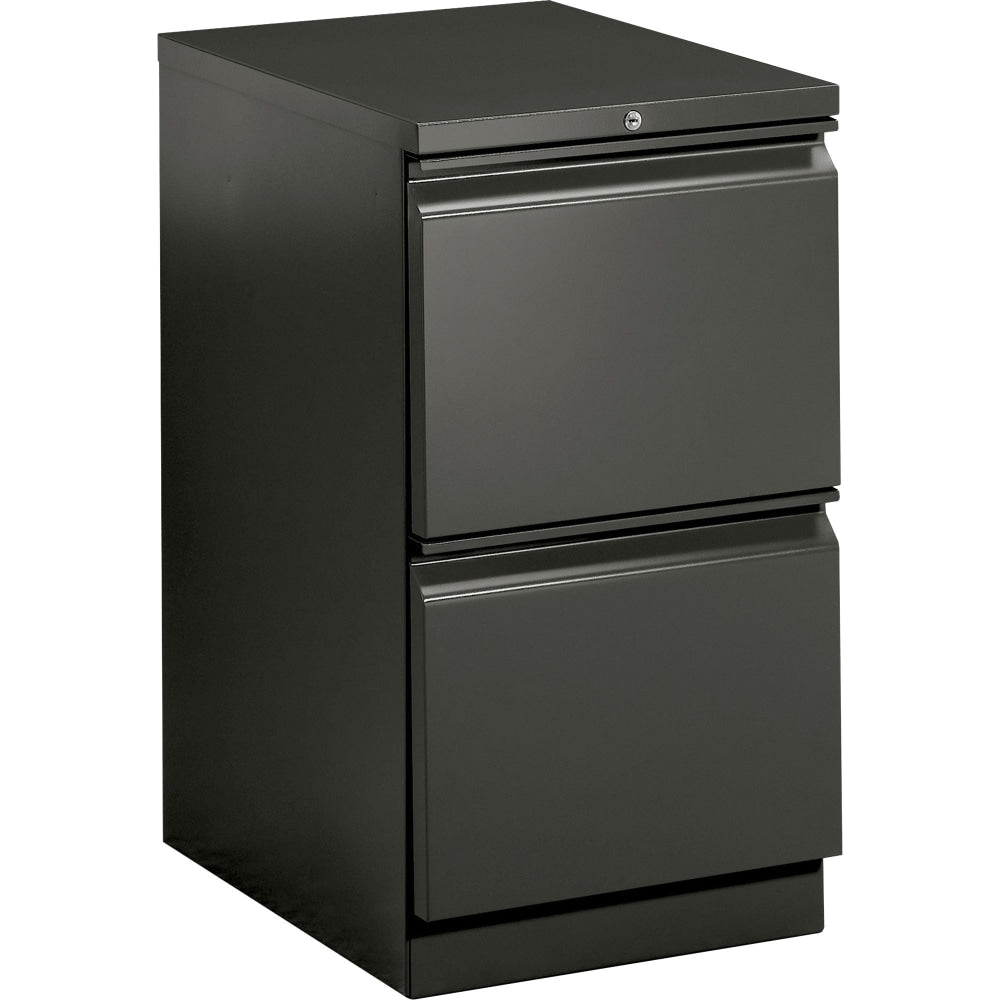 HON Brigade 15inW x 22-7/8inD Lateral 2-Drawer Mobile Pedestal File Cabinet, Charcoal