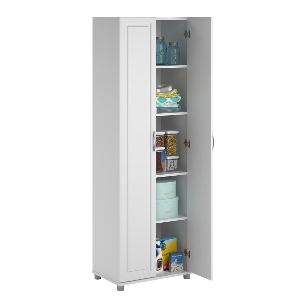 Ameriwood Home SystemBuild Kendall Storage Cabinet, 5 Shelves, 24inWide, White