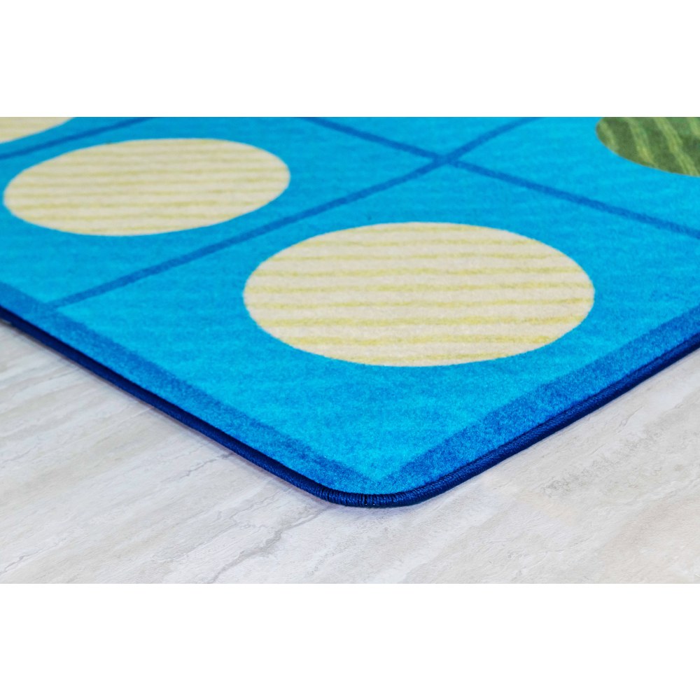 Carpets for Kids Pixel Perfect Collection Calming Colors Open Seating Rug, 8'x 12', Blue