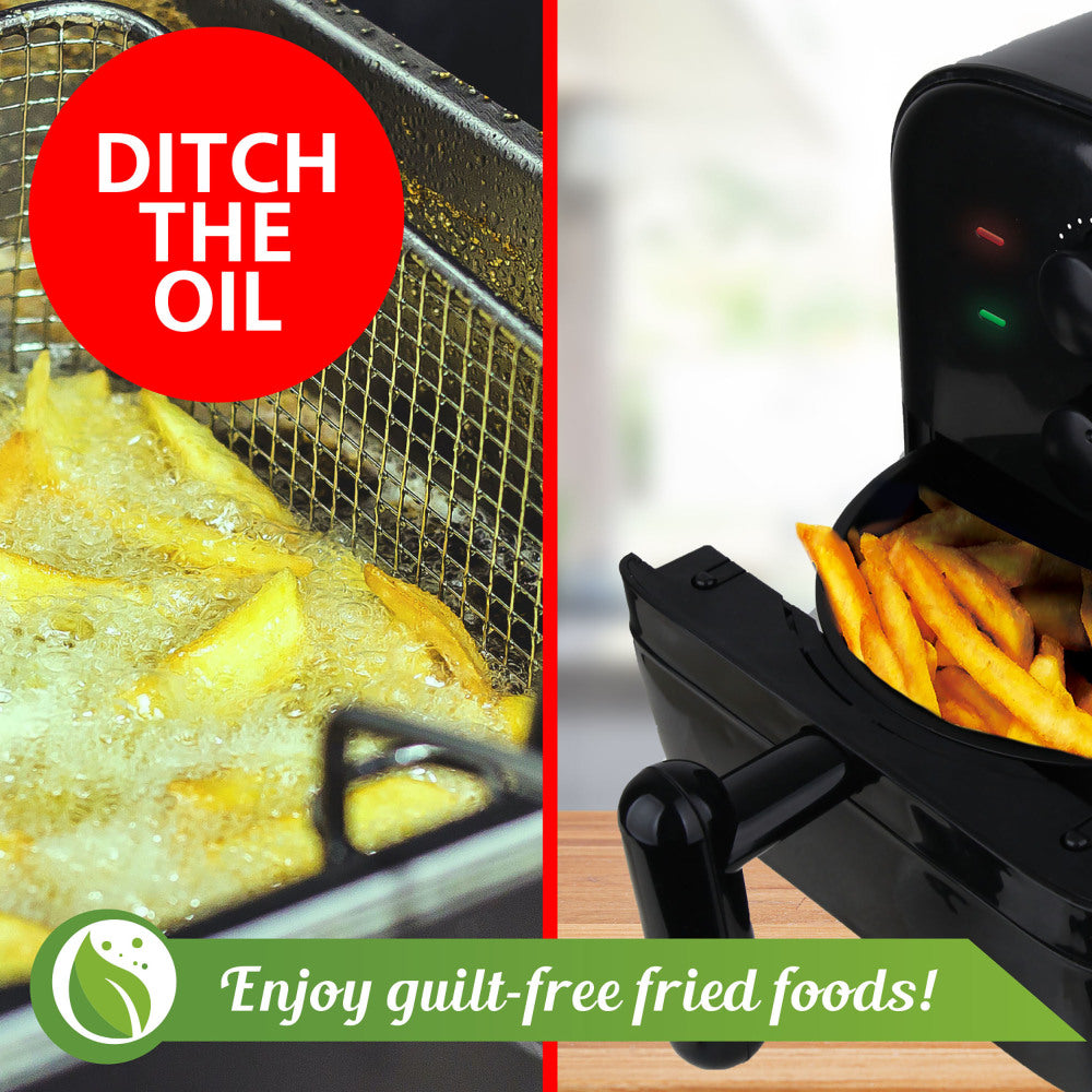 Brentwood 1 Qt Small Electric Air Fryer With 60-Minute Timer And Temp Control, Black