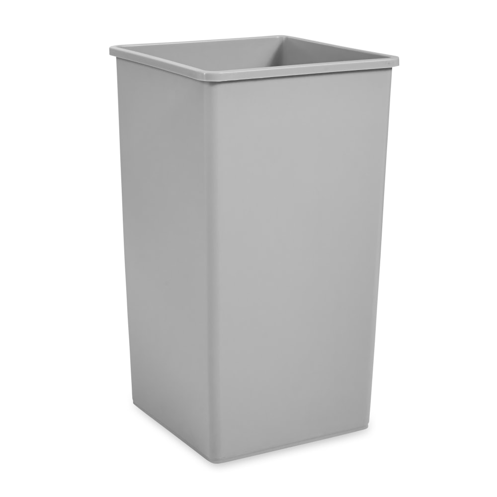 Rubbermaid Commercial Untouchable Square Container - 50 gal Capacity - Square - Crack Resistant, Durable, Compact, Rugged - 34.3in Height x 19.5in Width x 19.5in Depth - Plastic - Gray - 1 Each