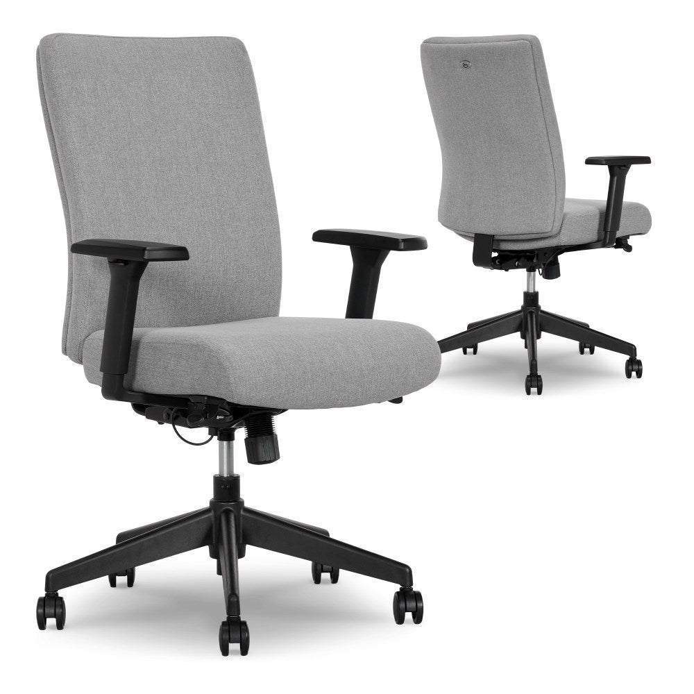 Serta Commercial Eco-2000 Ergonomic Fabric Mid-Back Task Chair, Gray