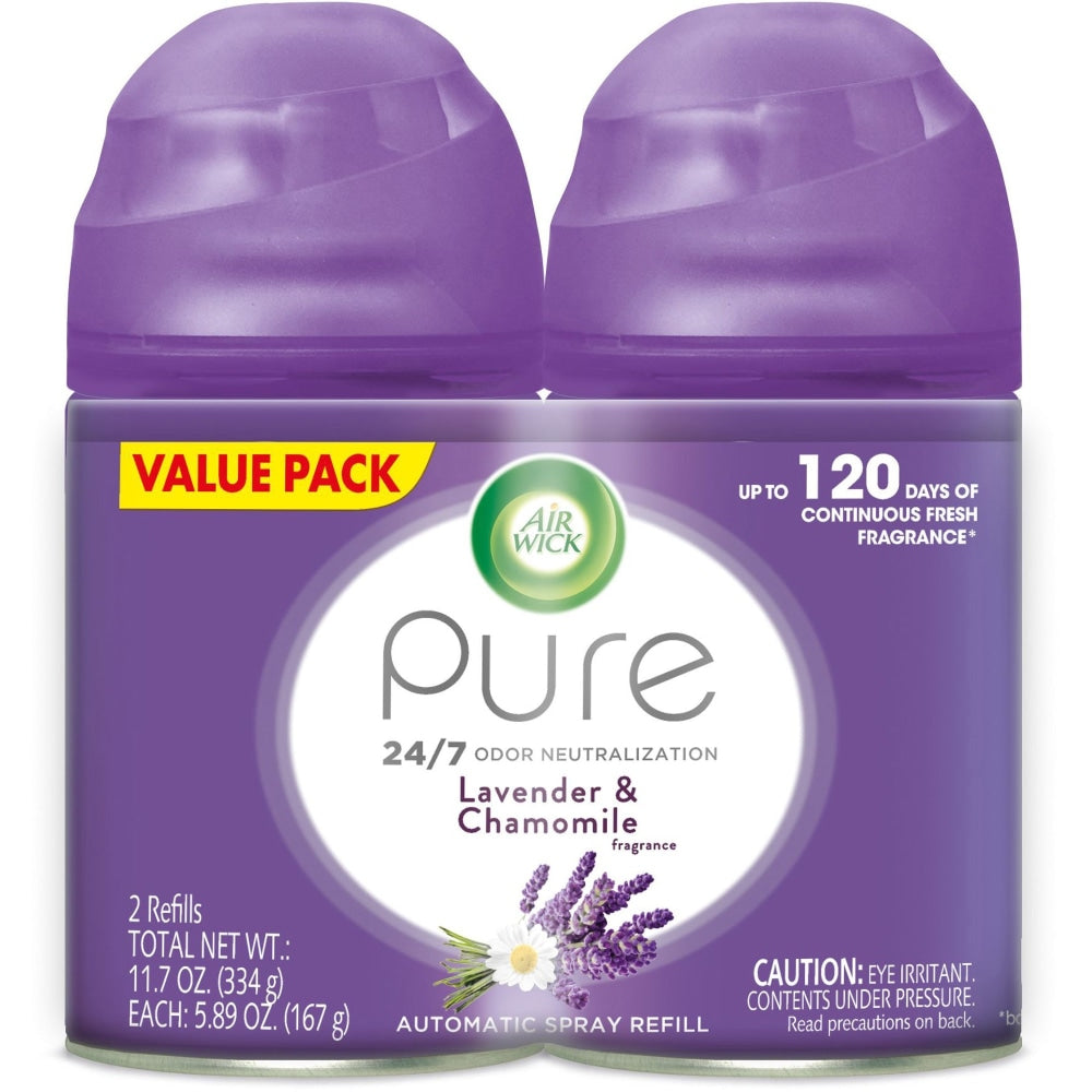 Air Wick Freshmatic Ultra Refill, 6.17 Oz, Lavender & Chamomile Scent, Pack Of 2